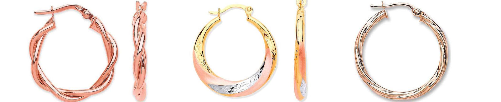 18k Rose Gold Over Silver Cubic Zirconia Infinity Hoop Earrings