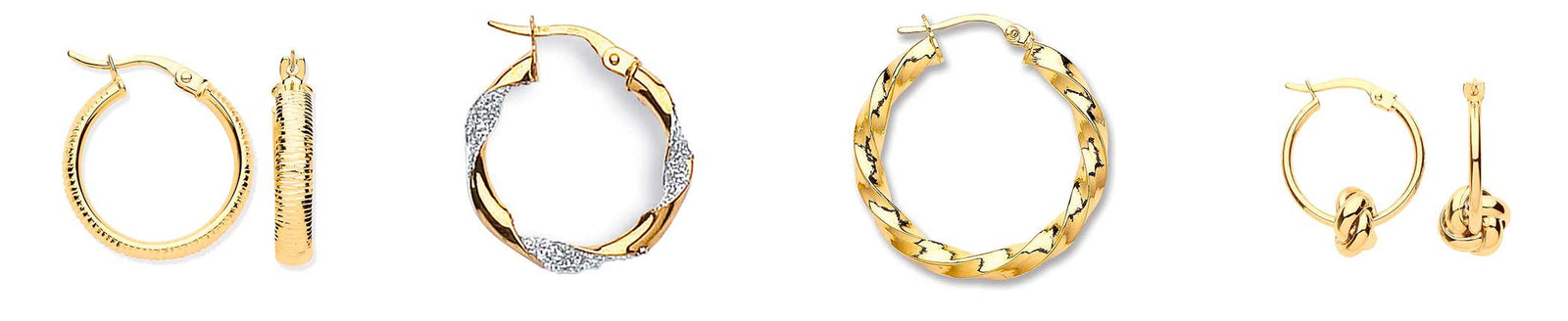 Infinity Hoop Drop Earrings in 9ct White Gold