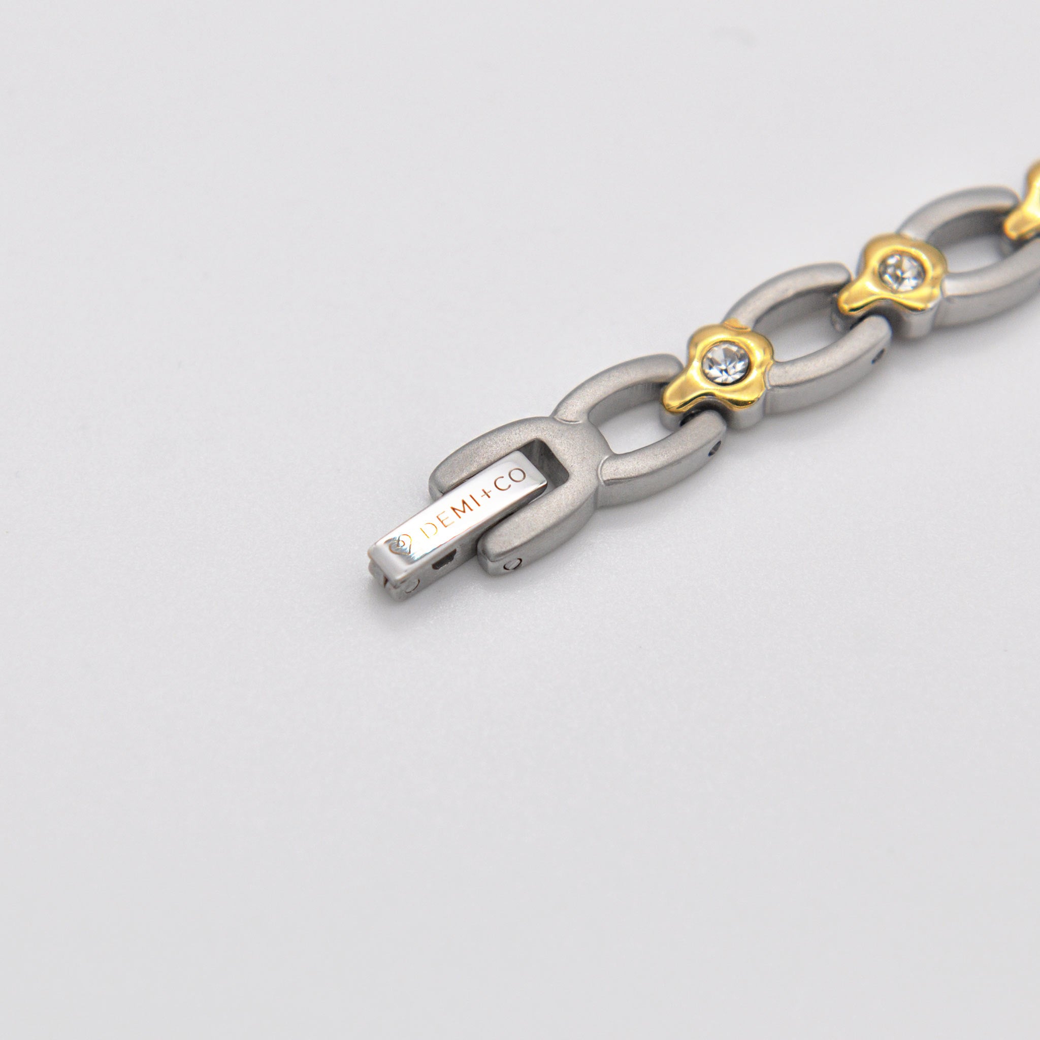 Forever silver and gold magnetic bracelet