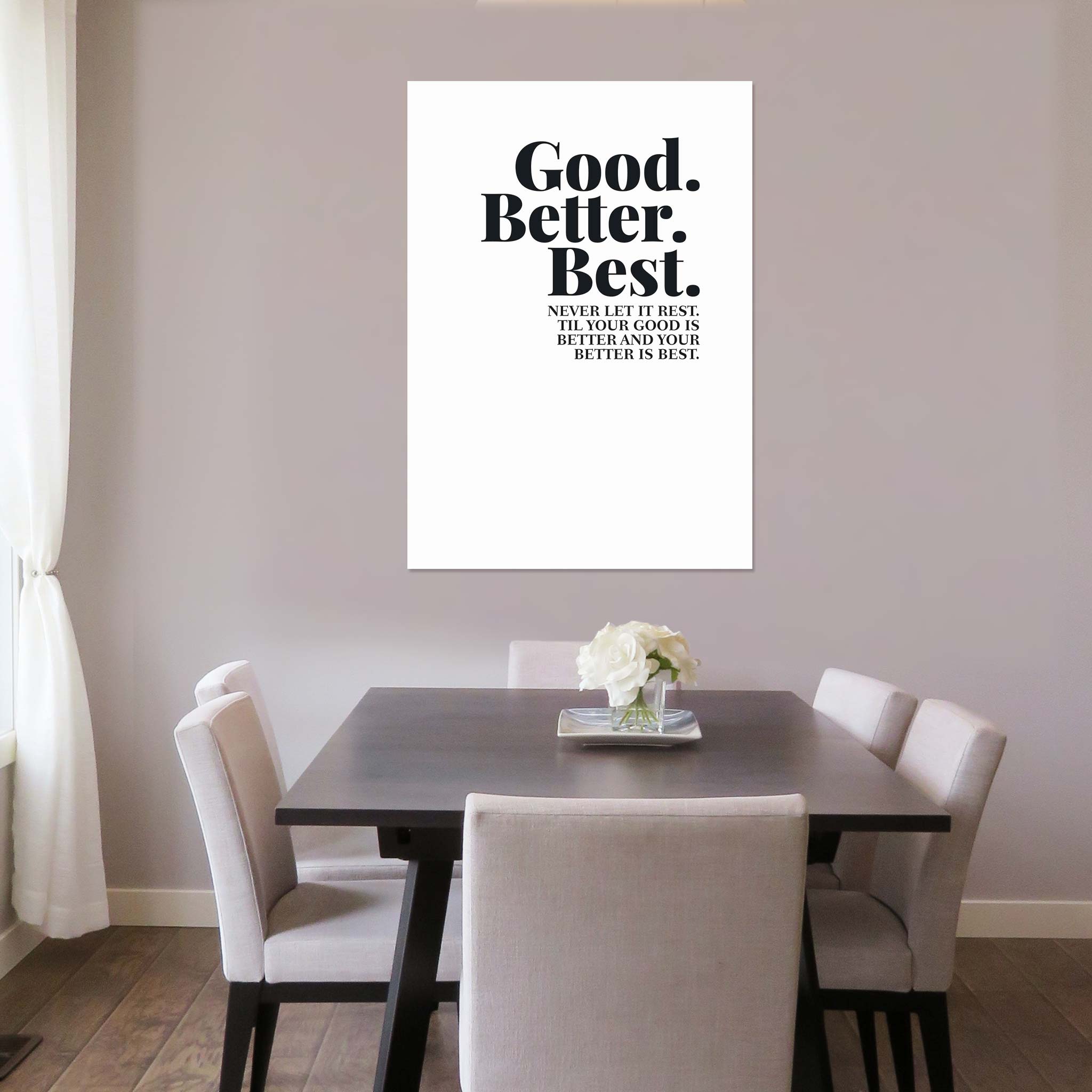 Good. Better. Best. Never let it rest. ‘Til your good is better and your better is best