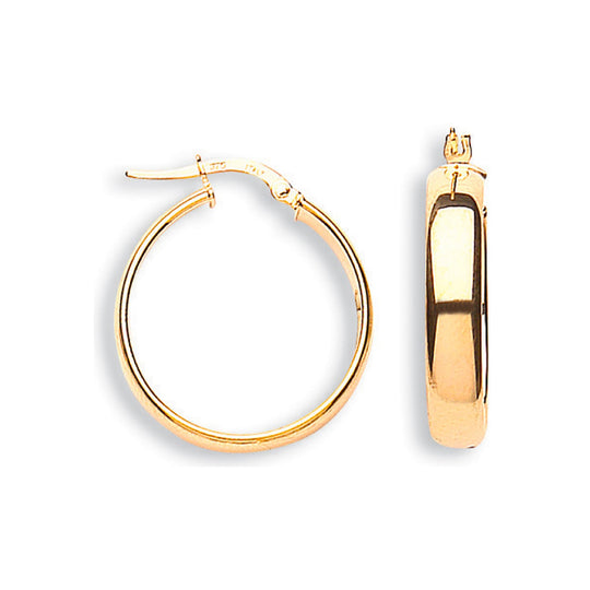 Yellow Gold 23.8mm Tube Hoop Earrings