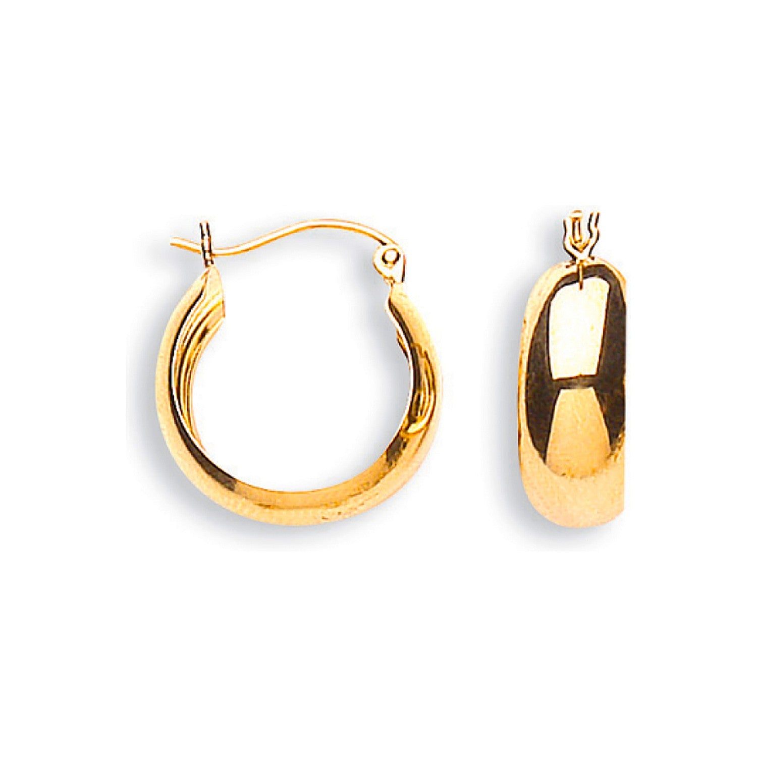 Yellow Gold 17mm Hoop Earrings