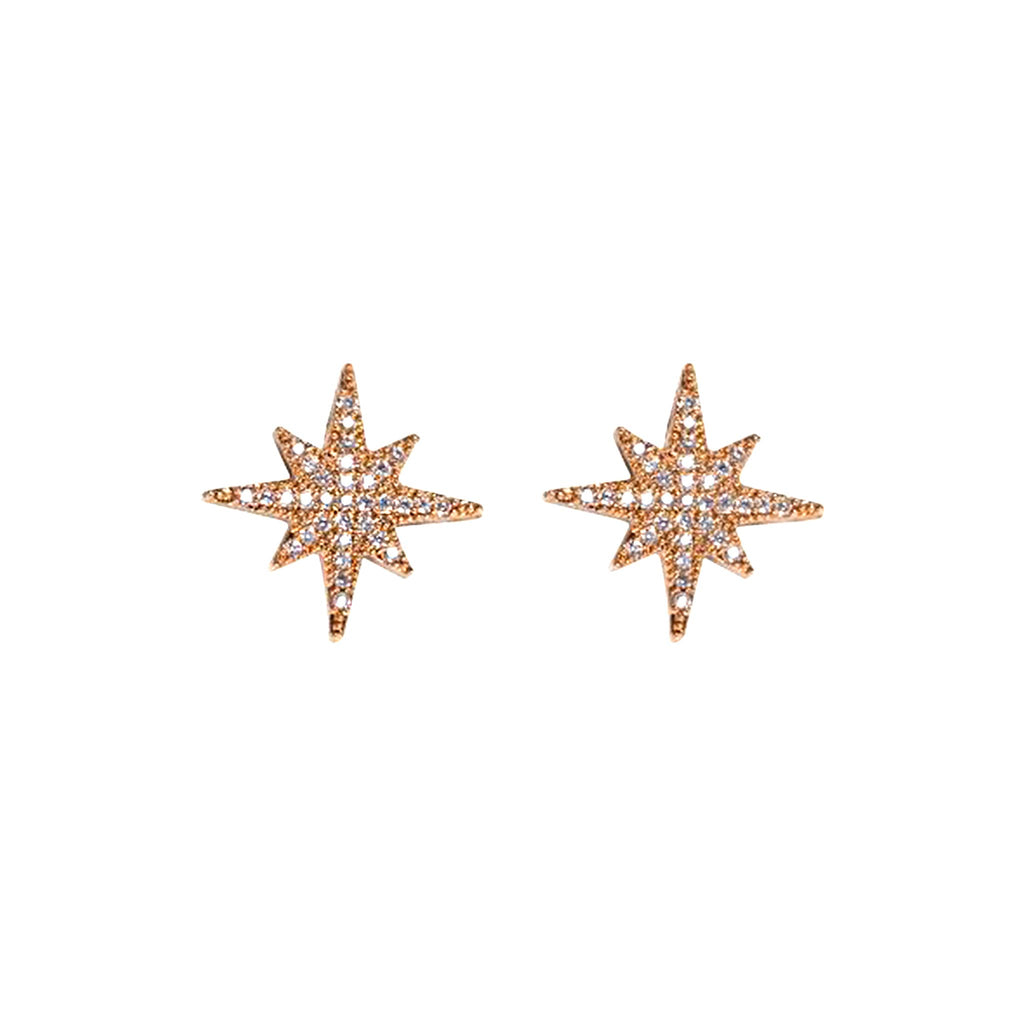 Rose gold hot sale star studs