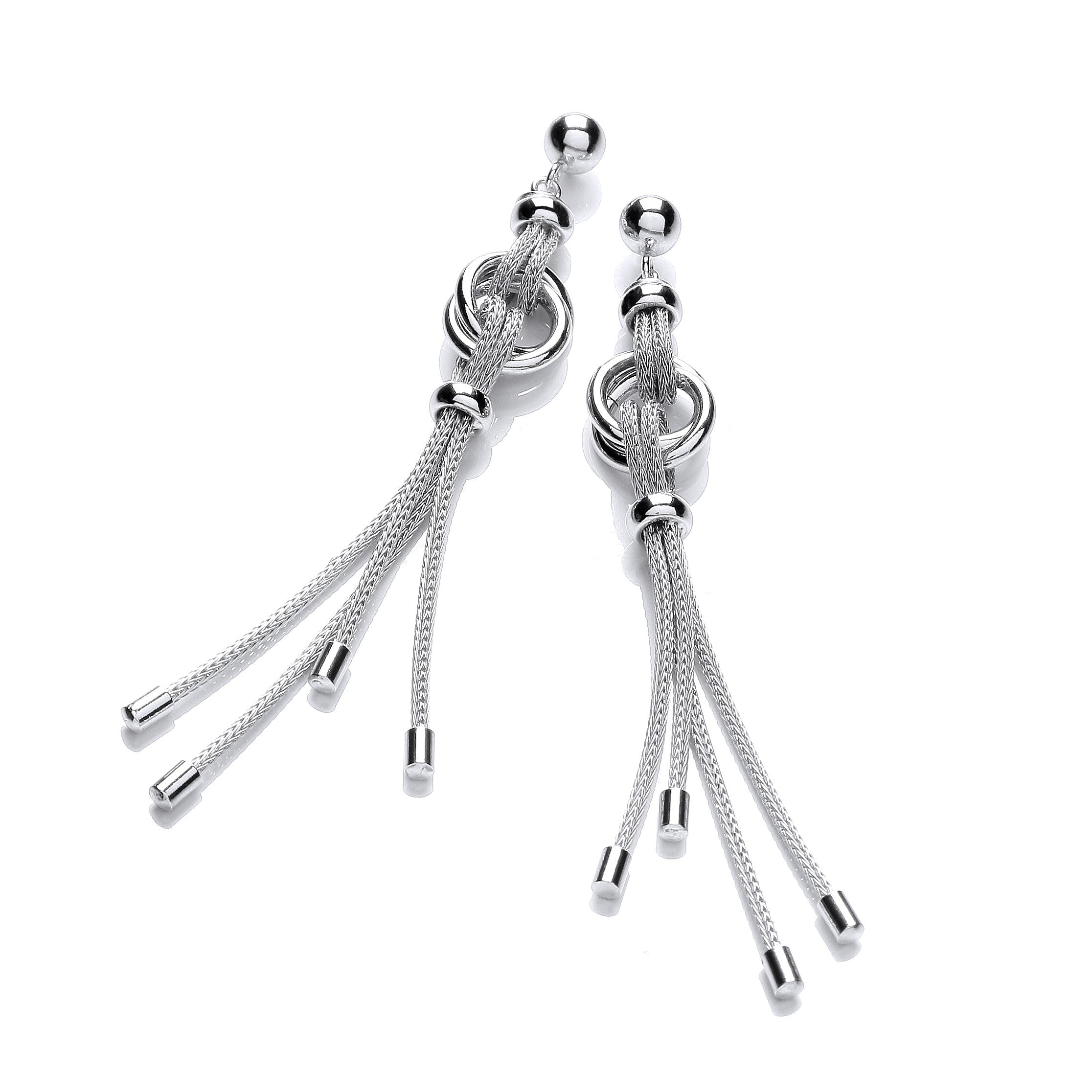 Silver Fancy Drop Earrings