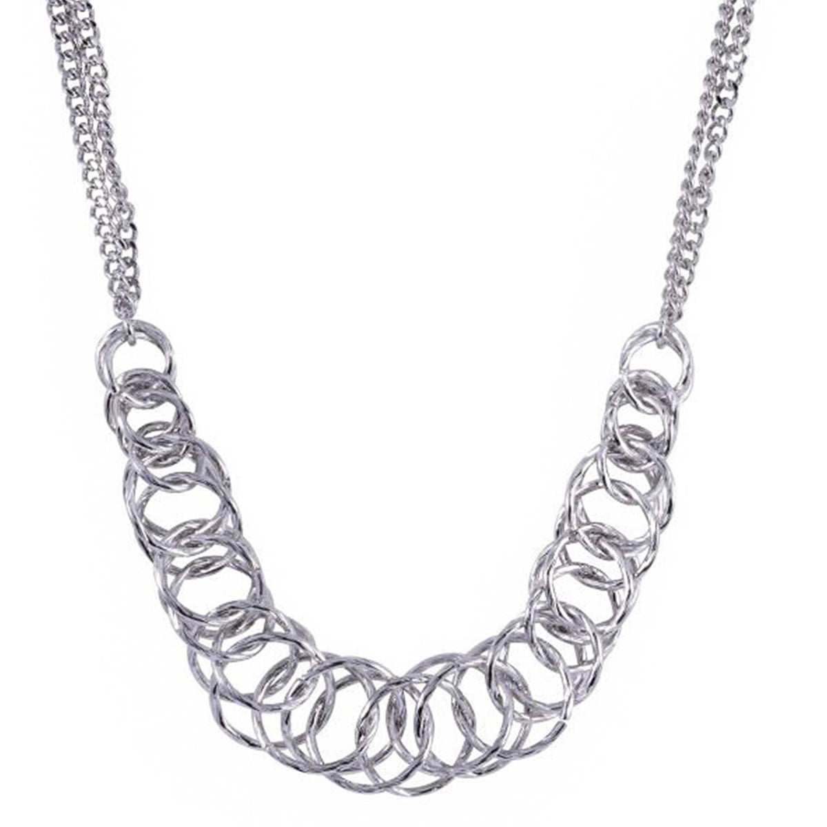 Mens short hot sale silver chain