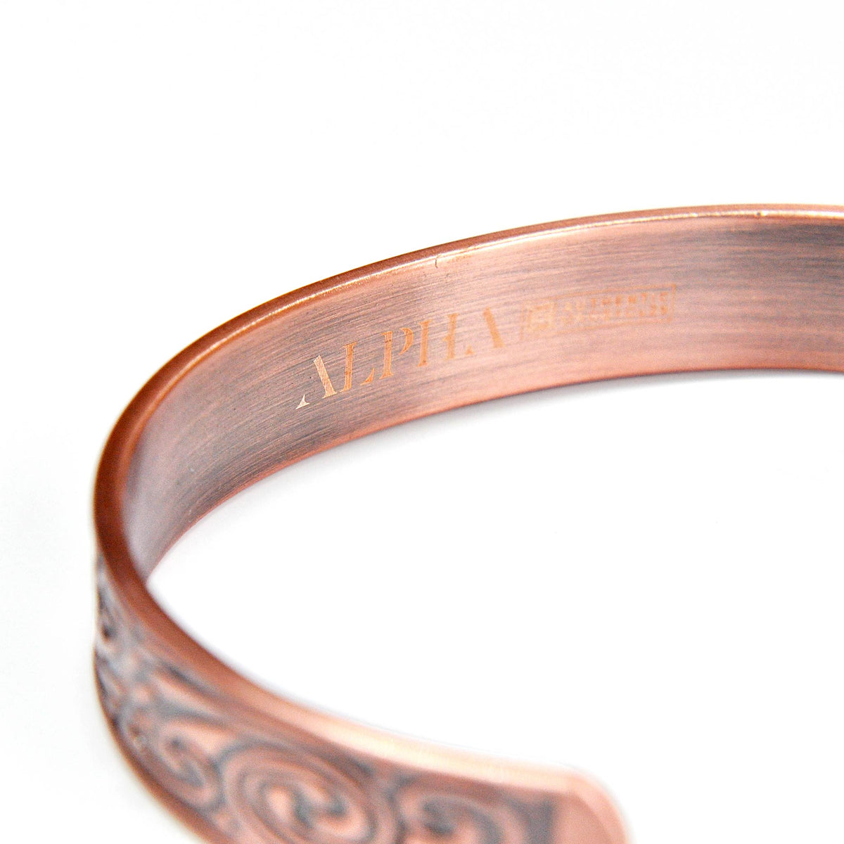 Mens leather online and copper bracelet