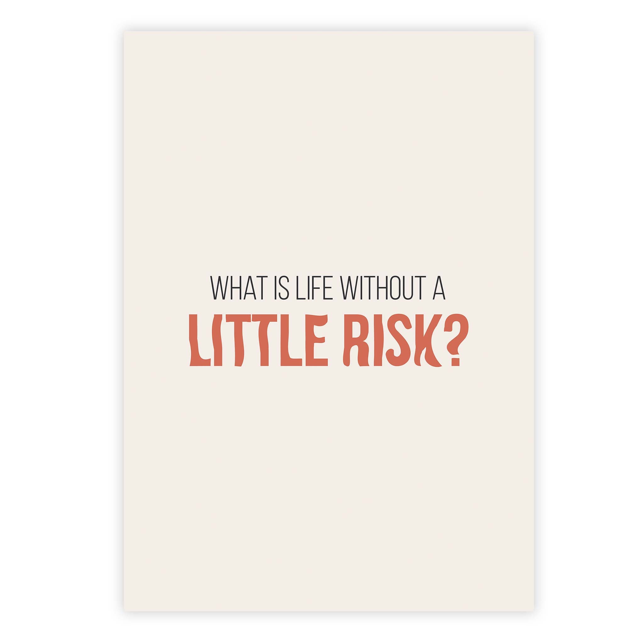 What is life without a little risk?