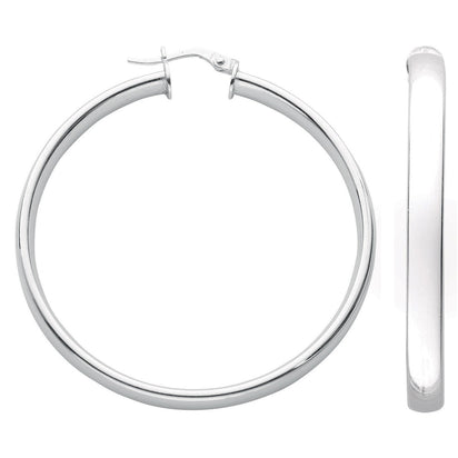 silver hoops medium uk