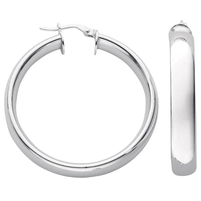 silver hoops medium