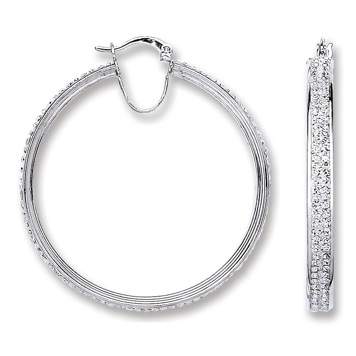 Swarovski Elements Huge Hoops 925 Sterling deals Silver NEW