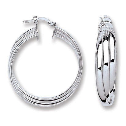 chunky silver hoops