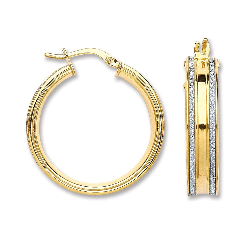 White Gold Hoop Earrings