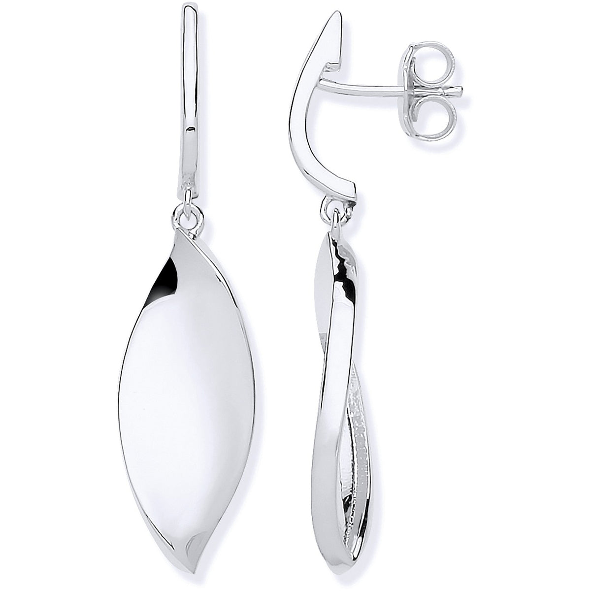 Silver twist drop on sale earrings