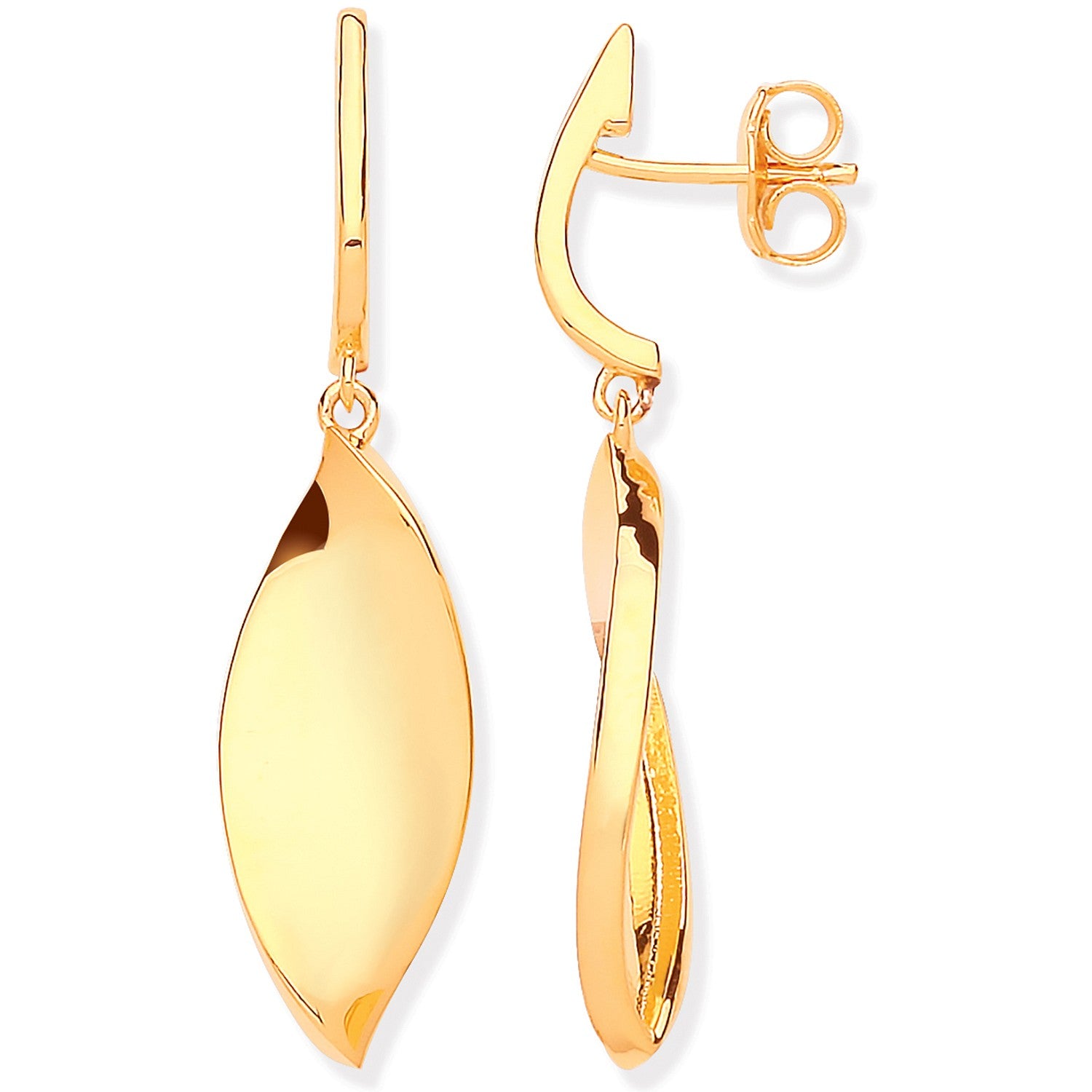 Yellow gold drop earrings