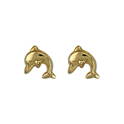 Yellow Gold Dolphin Studs