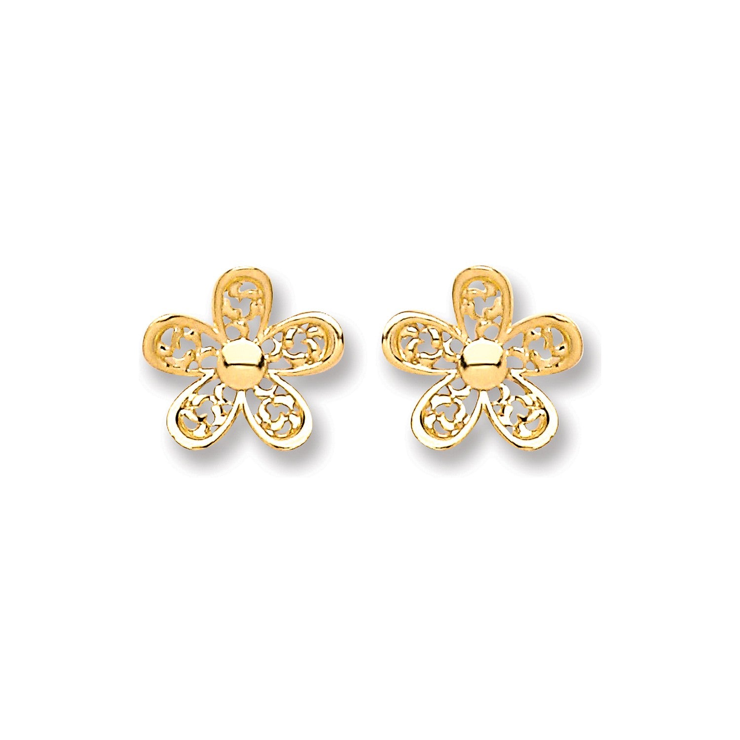 9ct Gold Flower Studs