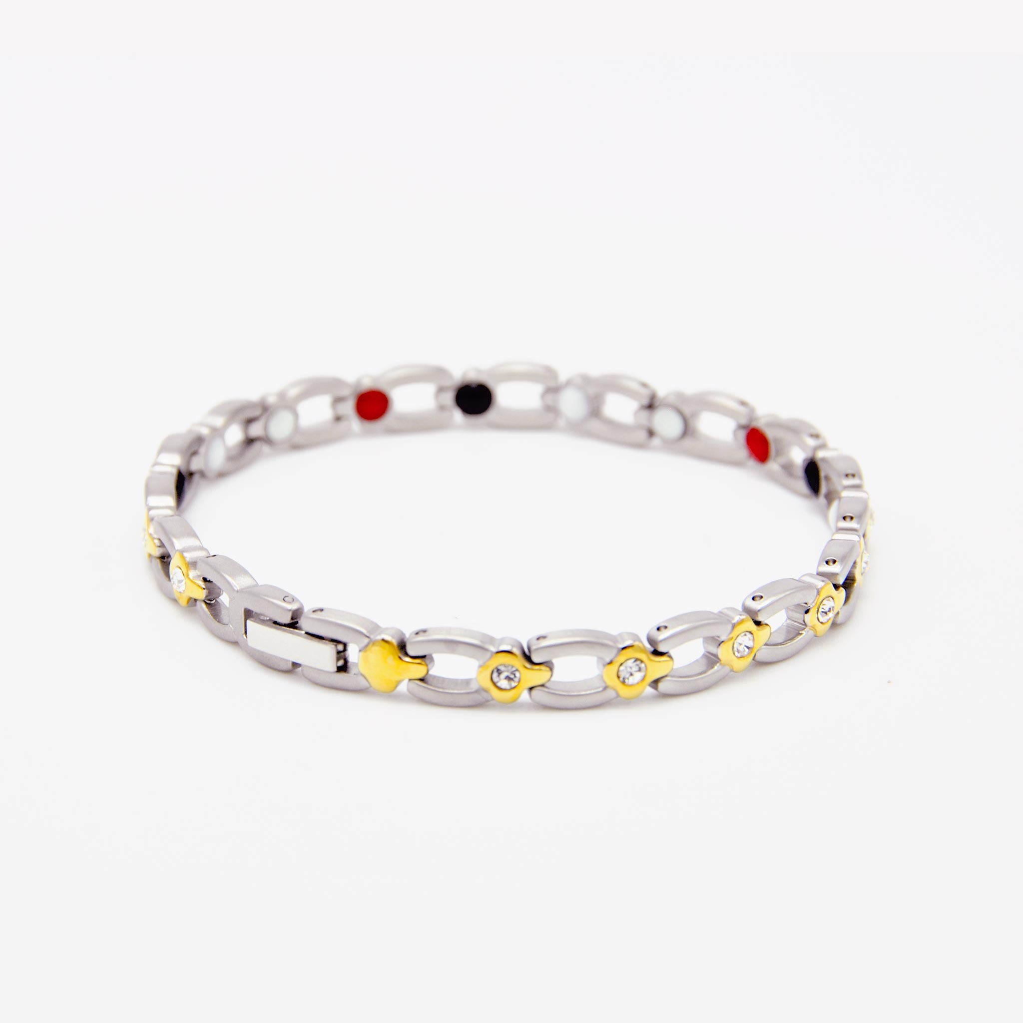 silver and gold magnetic bracelet for women