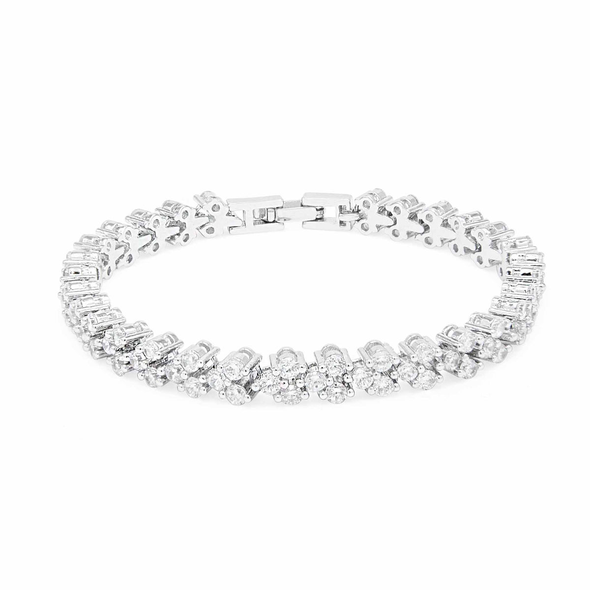 Silver crystal 2024 tennis bracelet