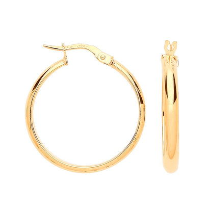 Yellow Gold 24mm Hoop Earrings