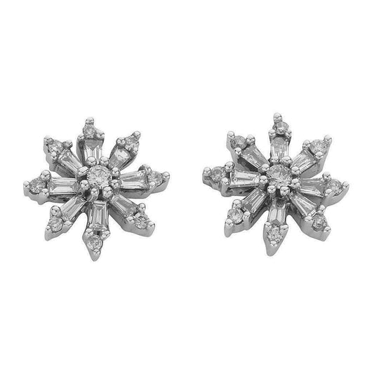 9ct White Gold 0.35ct Diamond Studs Earrings