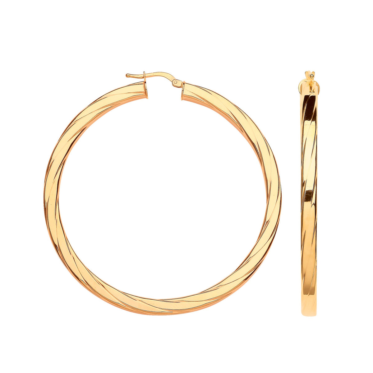 Made in Italy 60mm Hoop Earrings in 10K Hollow Gold | Banter