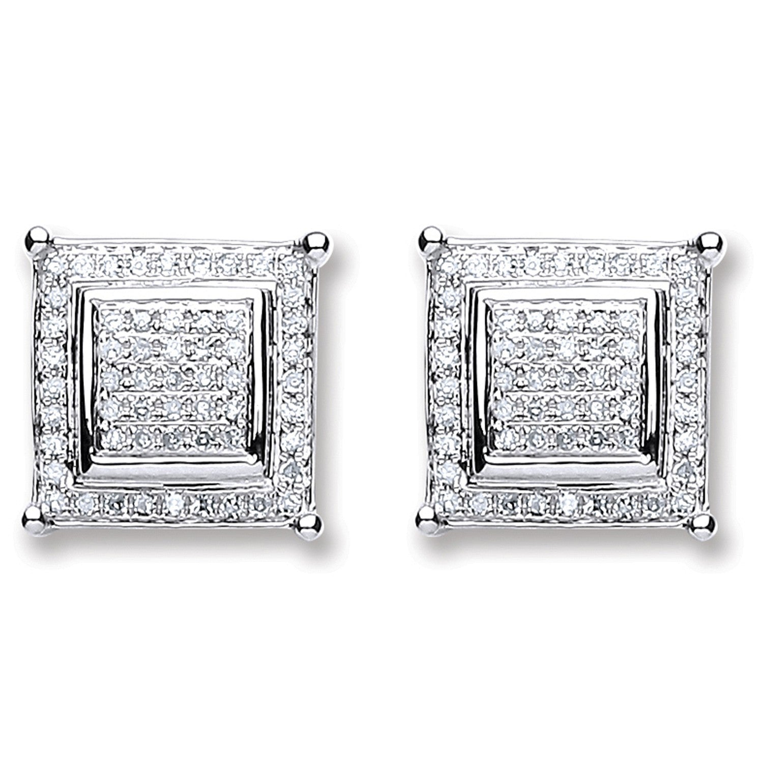 18ct White Gold 0.25ct Diamond Stud Earrings