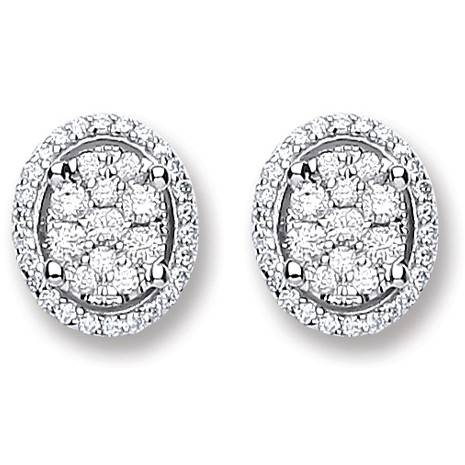 18ct White Gold 0.25ct Diamond Stud Earrings