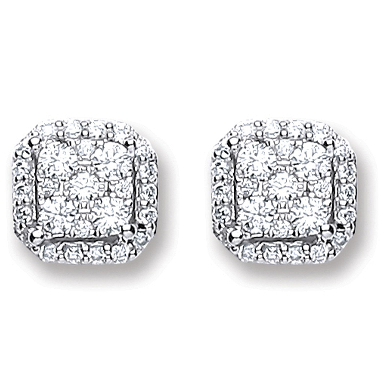 18ct White Gold 0.22ct Diamond Stud Earrings