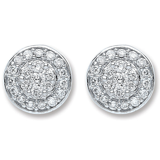 18ct White Gold 0.25ct Dia Stud Earrings