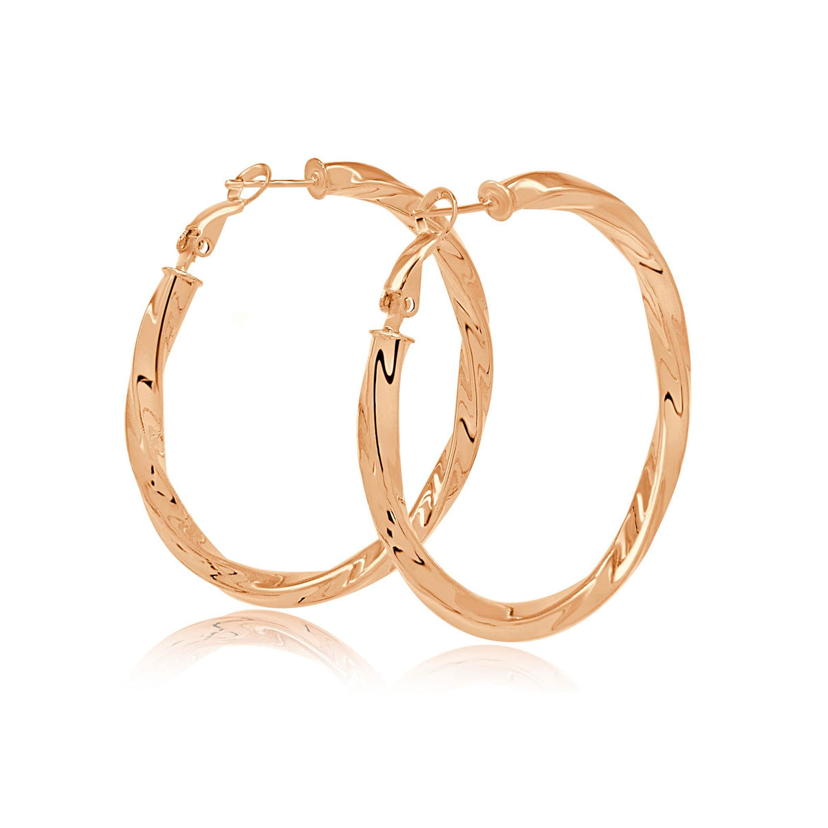 Rose gold twist hoops| silver, gold and rose gold hoops | Demi & Co ...